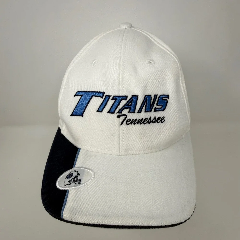 NFL Tennessee Titans White Baseball Cap Adjustable Hat Embroidered Cotton